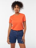 T-shirt van jersey met korte mouwen oranje - Kiabi