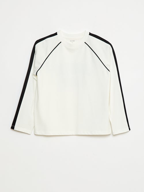 T-shirt van jersey met lange mouw - Kiabi
