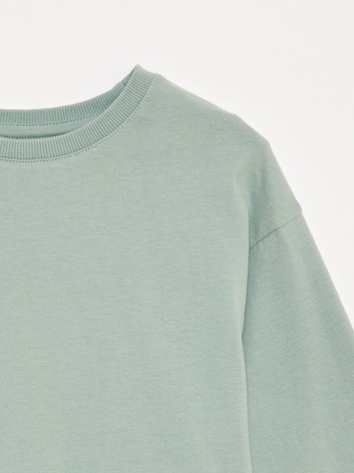 T-shirt van jersey met lange mouw - Kiabi