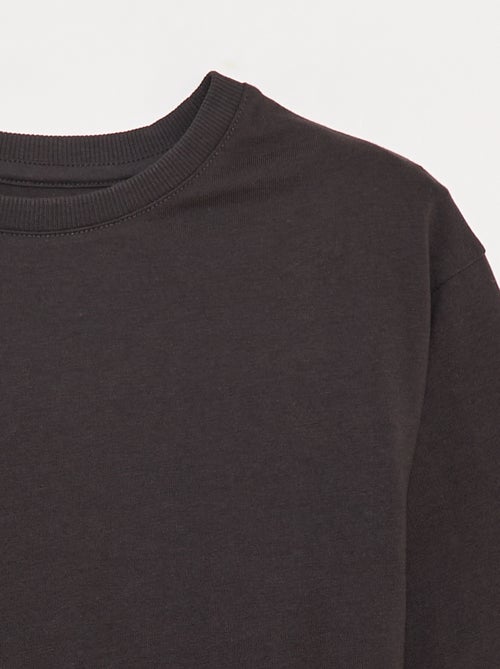 T-shirt van jersey met lange mouw - Kiabi