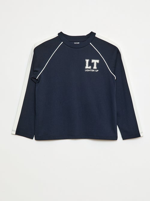 T-shirt van jersey met lange mouw - Kiabi