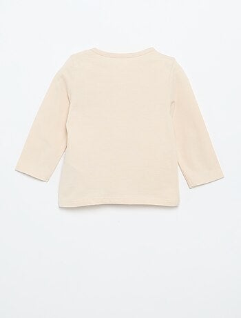 T-shirt van jersey met lange mouwen