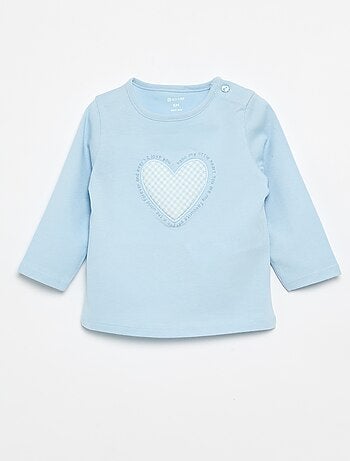 T-shirt van jersey met lange mouwen