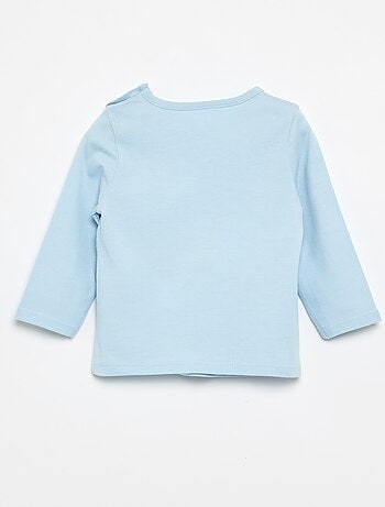 T-shirt van jersey met lange mouwen