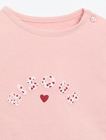 T-shirt van jersey met lange mouwen