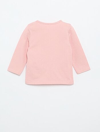 T-shirt van jersey met lange mouwen