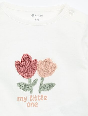 T-shirt van jersey met lange mouwen