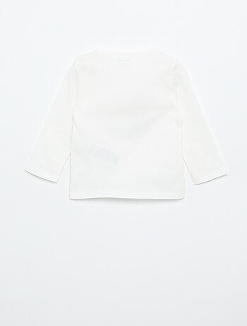 T-shirt van jersey met lange mouwen