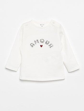 T-shirt van jersey met lange mouwen