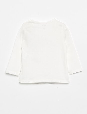 T-shirt van jersey met lange mouwen