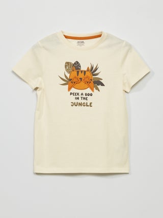 T-shirt van jersey met leuk detail