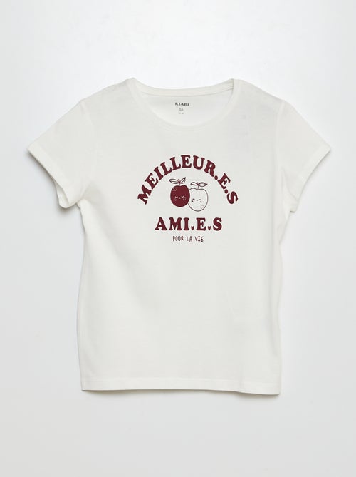T-shirt van jersey met print - Kiabi