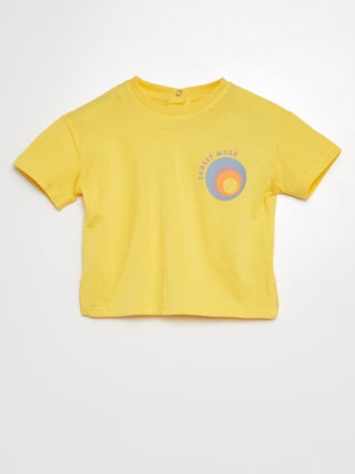 T-shirt van jersey met print en korte mouw