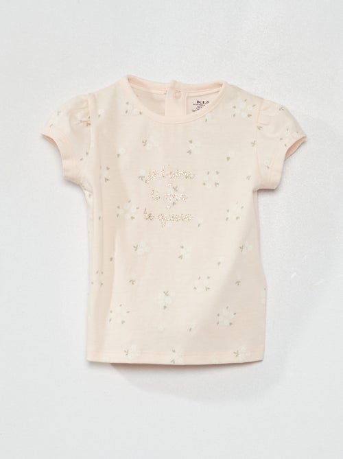 T-shirt van jersey met print - Kiabi