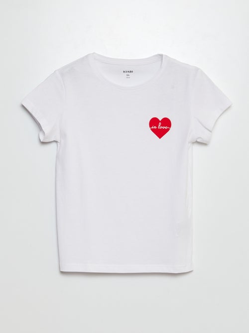 T-shirt van jersey met print - Kiabi