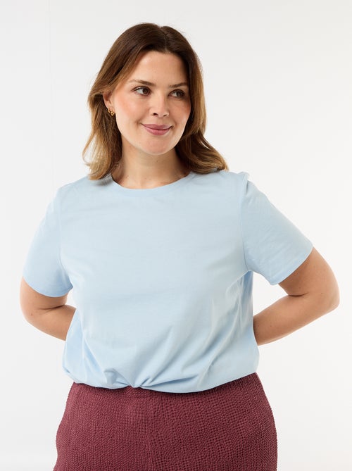 T-shirt van jerseystof met korte mouwen - Kiabi