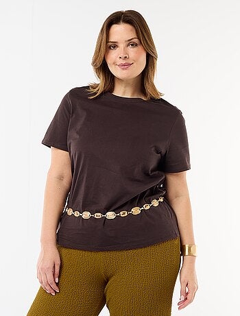 T-shirt van jerseystof met korte mouwen