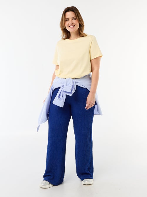 T-shirt van jerseystof met korte mouwen - Kiabi