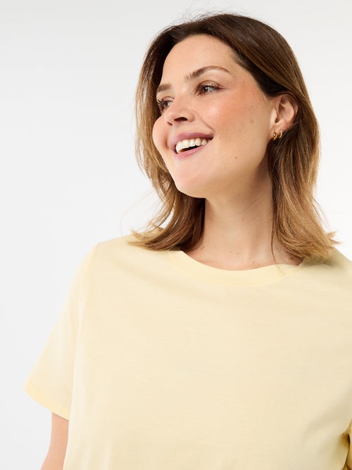 T-shirt van jerseystof met korte mouwen - Kiabi