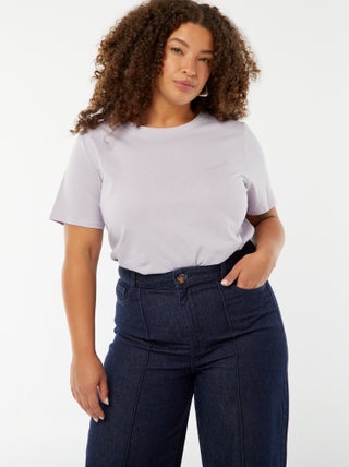 T-shirt van jerseystof met korte mouwen
