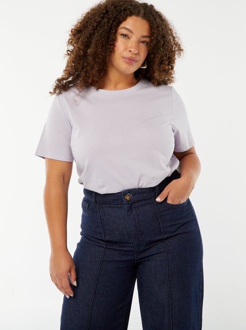 T-shirt van jerseystof met korte mouwen - Kiabi