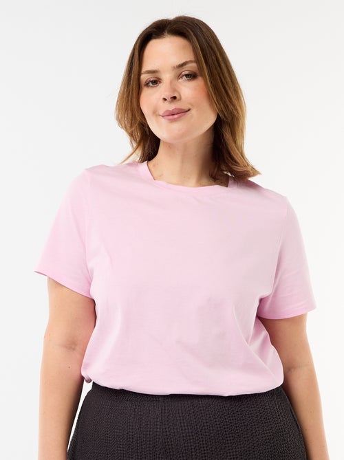 T-shirt van jerseystof met korte mouwen - Kiabi