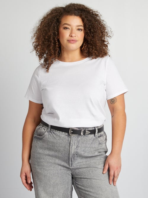 T-shirt van jerseystof met korte mouwen - Kiabi