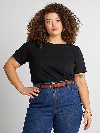 T-shirt van jerseystof met korte mouwen