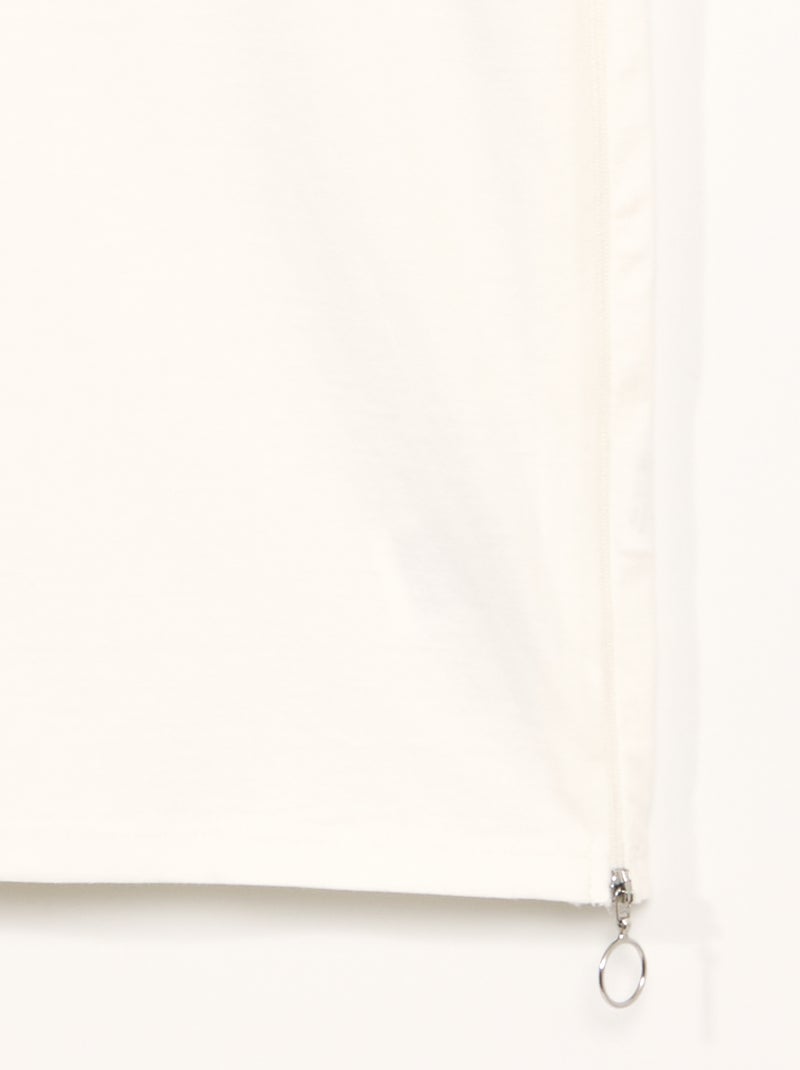 T-shirt van jerseytricot - collectie makkelijk aan te trekken WIT - Kiabi