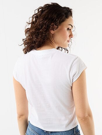 T-shirt van jerseytricot 'Hello Kitty' met korte mouwen