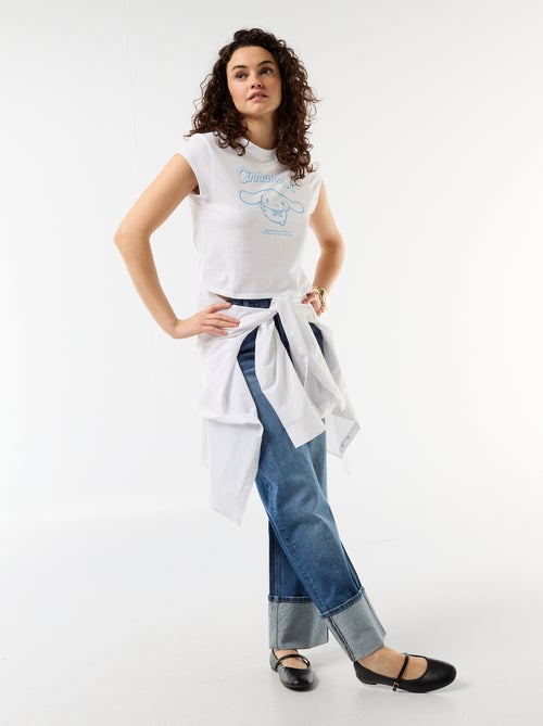 T-shirt van jerseytricot 'Hello Kitty' met korte mouwen - Kiabi