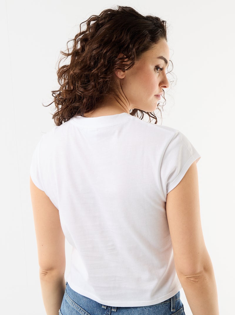 T-shirt van jerseytricot 'Hello Kitty' met korte mouwen Wit - Kiabi