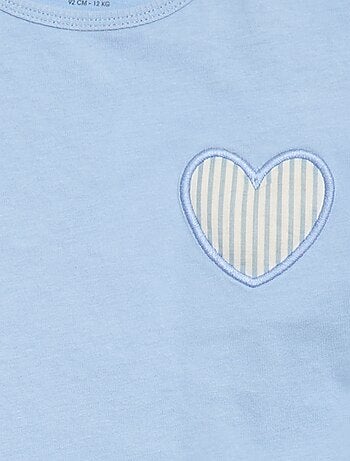 T-shirt van jerseytricot met hartpatch