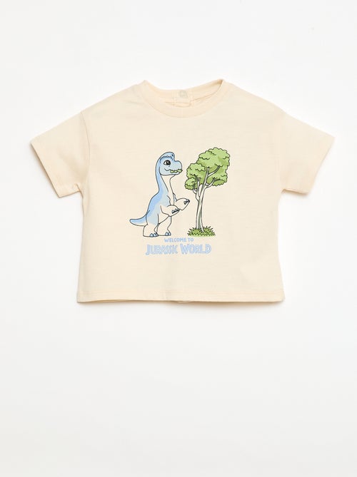 T-shirt van jerseytricot met 'Jurassic World'-print - Kiabi