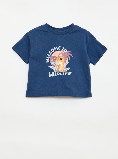 T-shirt van jerseytricot met 'Jurassic World'-print - Kiabi