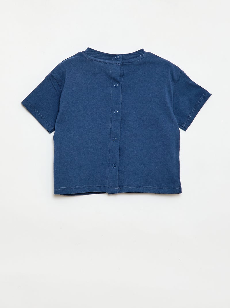 T-shirt van jerseytricot met 'Jurassic World'-print Blauw - Kiabi