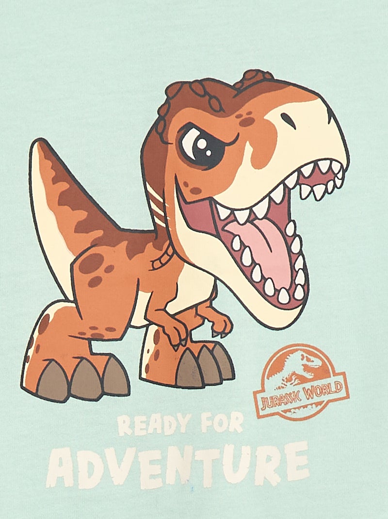 T-shirt van jerseytricot met 'Jurassic World'-print Groen - Kiabi