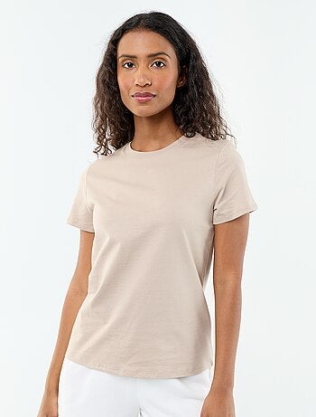 T-shirt van jerseytricot met korte mouwen