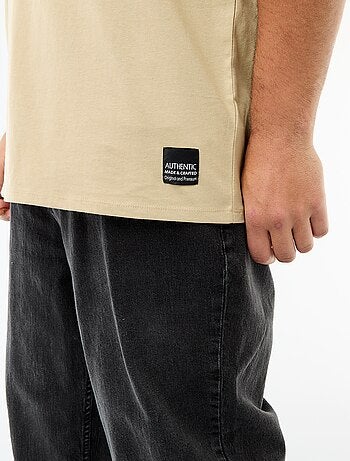 T-shirt van jerseytricot met korte mouwen
