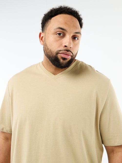 T-shirt van jerseytricot met korte mouwen - Kiabi