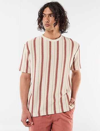 T-shirt van jerseytricot met korte mouwen