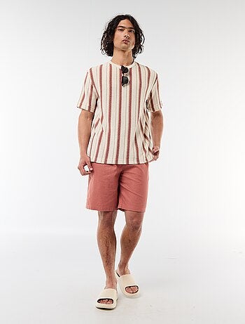 T-shirt van jerseytricot met korte mouwen