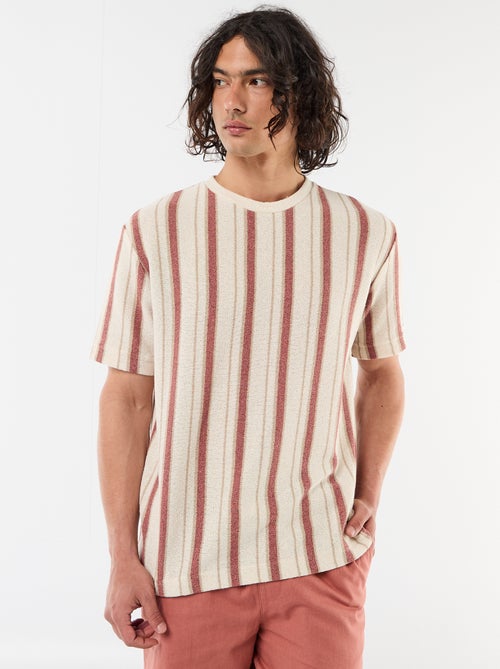 T-shirt van jerseytricot met korte mouwen - Kiabi