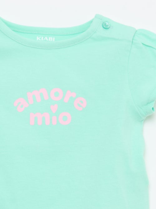 T-shirt van jerseytricot met korte mouwen - Kiabi