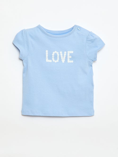 T-shirt van jerseytricot met korte mouwen - Kiabi