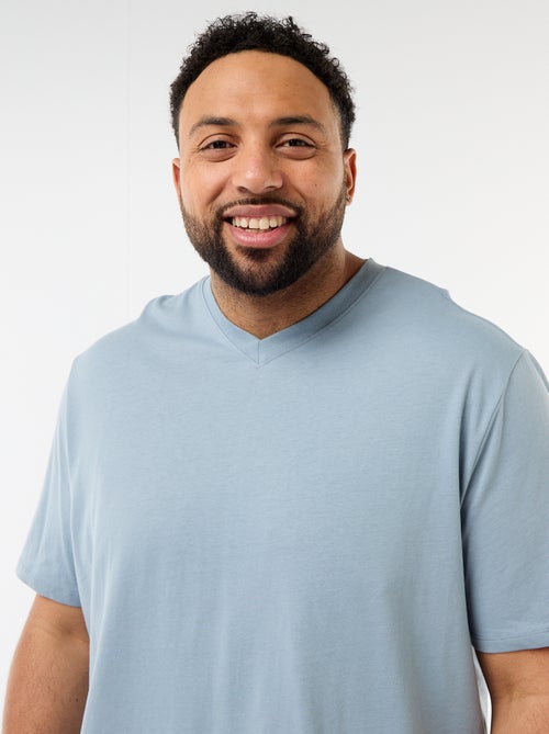 T-shirt van jerseytricot met korte mouwen - Kiabi