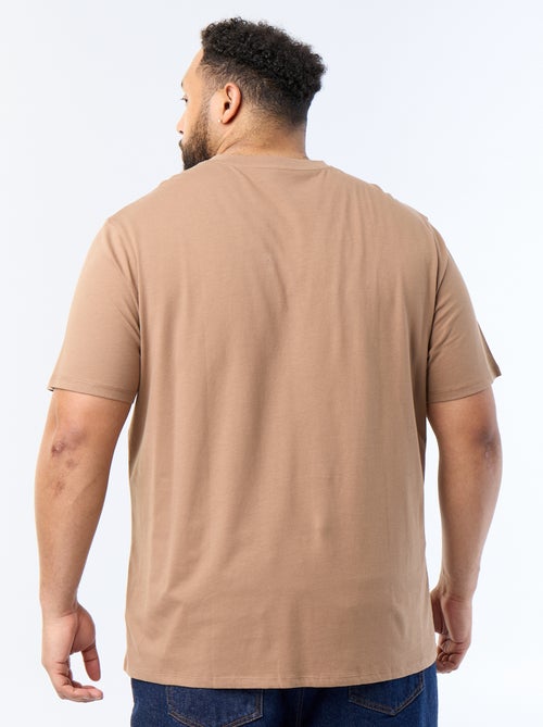 T-shirt van jerseytricot met korte mouwen - Kiabi