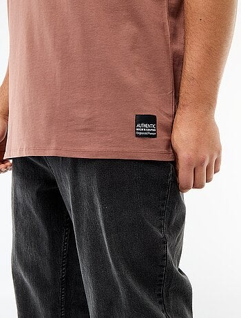 T-shirt van jerseytricot met korte mouwen