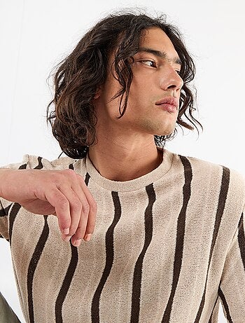 T-shirt van jerseytricot met korte mouwen