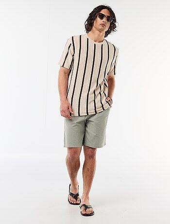 T-shirt van jerseytricot met korte mouwen